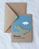 kartki scrapbooking Rex. Zaproszenia urodzinowe z dinozaurem 5