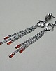 kolczyki srebrne Kolczyki srebrne Baguette /garnet/ 3
