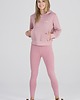 komplety damskie Komplet homewear bluza i legginsy różowy 2