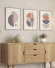 plakaty Zestaw 3 plakatów geometrycznych, stylowe, nowoczesne, mid-century modern. 2
