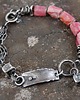 bransoletki wire wrapping Rodochrozyt srebrna oksydowana bransoleta 1