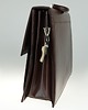 torby i nerki męskie Skórzana aktówka z rączka, elegancka, sztywna forma 4
