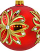ozdoby choinkowe Bombki okrągłe czerwone: Złoty kwiat 2