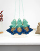 ozdoby choinkowe Ceramiczne ozdoby świąteczne - turkusowe choinki 4