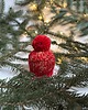 ozdoby choinkowe Ozdoba na choinkę, mini-czapeczka, czerwono-złota 2