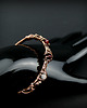 bransoletki wire wrapping Miedziana bransoleta mankietowa z rubinem 7