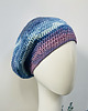 czapki damskie Wiosenny beret damski z antenką ręcznie robiony bawełna one size 5
