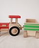 klocki i zabawki drewniane Drewniana traktor z przyczepką 2