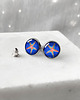 kolczyki szklane Blue Starfish kolczyki wkrętki 4