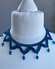 chokery Morski petrol choker naszyjnik koronkowy 3