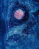 plakaty Plakat Super Moon - Czerwony  Księżyc i niebo 1