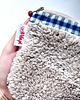 portfele damskie Elegancki beżowy portfel z polaru z uroczą krateczką 8