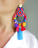 kolczyki soutache Pulo- duże i etniczne kolczyki  z pomponami 2