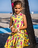 sukienki dla dziewczynki Sukienka na ramiączka Żółta Papuga 1