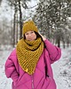 szale damskie Gruba wełniana chusta WOOLY 3