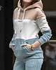 bluza z kapturem damska Bluza bawełniana kangurka 3-kolory - Pastel 1