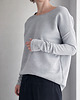 bluza bez kaptura damska Gruby Wąski rękaw Szary 2