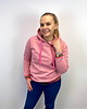 bluza z kapturem damska Bluza dresowa z kapturem damska pudrowy róż Suwałki 5