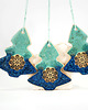 ozdoby choinkowe Turkusowe choinki - ceramiczne ozdoby choinkowe 3