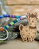 breloki Brelok  do kluczy BOHO LAMA FUNNY Z DREWNA AZTEQ 1