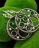 kolczyki z kamieniami Srebrne Kolczyki z Perłami - Koła Wire Wrapping Perły Srebro 2