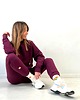 komplety damskie Sempre Tu / burgundowy komplet dresowy 1