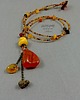 wisiory Bursztyn w naszyjniku stylu BOHO. Zwiewny lekki unikat handmade 4