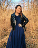 sukienki maxi damskie Fame granat 6