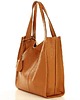 torby na ramię Modna torebka damska skórzany shopper bag - MARCO MAZZINI Portofino Max camel 4