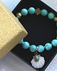 bransoletki z kamieni naturalnych Turkus i pozłacana lawa wulkaniczna 1