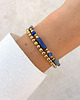 bransoletki z kamieni naturalnych Bransoletki na gumce - lapis lazuli z hematytem 4