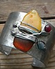 bransoletki wire wrapping Dwa bursztyny  -  bransoleta mankiet CUFF 3