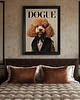 grafiki i ilustracje PLAKAT DOGUE pudel,  portret psa, okładka magazynu modowego 1
