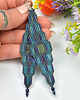 kolczyki szklane Groty niebieskie, "indiańskie" kolczyki, beading 2