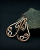 kolczyki wire wrapping Kolczyki ze szmaragdem nilu 2