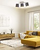 plafony Nowoczesna 3-punktowa lampa sufitowa do salonu DETROIT GOLD 2