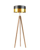 lampy podłogowe Piękna lampa podłogowa do salonu na trójnogu drewnianym HAITI GLAM 7