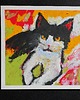 obrazy Kot Bonifacy obraz pastela olejna 15x15 cm 4