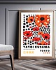 plakaty PLAKAT dekoracyjny , maki Yayoi Kusama, wystawowy, kwiaty 2