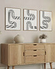plakaty Zestaw 3  geometrycznych plakatów liniowych, do salonu, sypialni. 4
