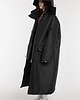 płaszcze damskie Parka Longline Hoodie Oversize czarna 8