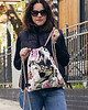 plecaki Welurowy workoplecak damski w peonie 1