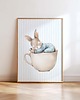 obrazy i plakaty do pokoju dziecięcego Plakat Na Ścianę Dla Chłopca Niebieskie króliczki nr. 6 1