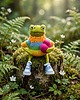 figurki i rzeźby Żabka filcowana 14cm 1