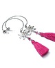 kolczyki chwosty Kolczyki chwosty Alloys Collection - koła /flower/hot pink 1