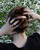 spinki i klamry do włosów Kwiaty - miedziana klamra do włosów (większa) 5