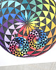 kolczyki drewniane 6726 kolorowe, niepowtarzalne, duże, dwustronne kolczyki; mandala 3