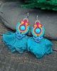 kolczyki soutache Kolczyki sutasz róż turkus pomarańcz wiosenne z howlitem Ballerina 2