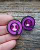kolczyki soutache Małe fuksjowo- czarne kolczyki soutache 3