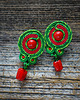 kolczyki soutache Papryczki - letnie kolczyki soutache 1